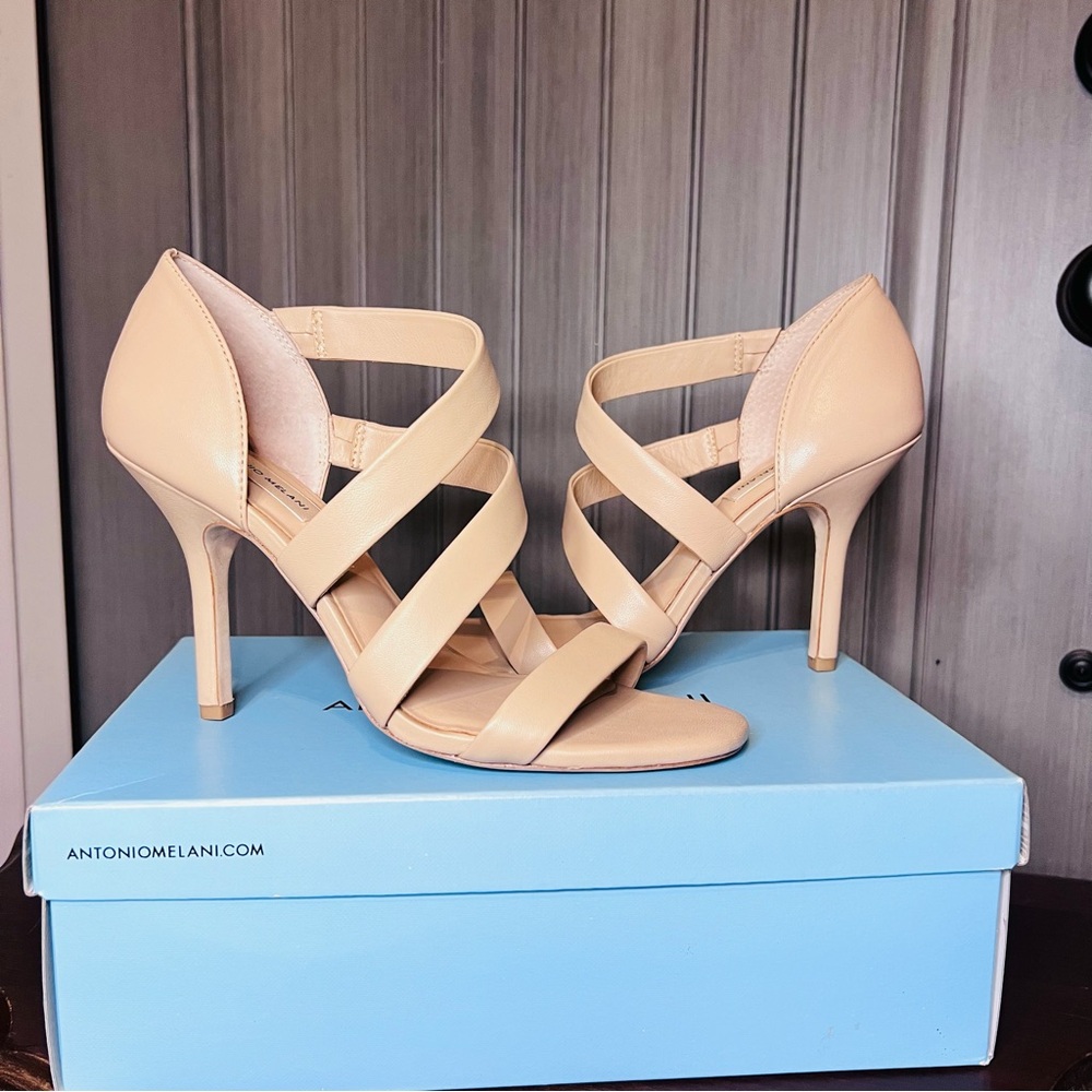 Antonio Melani Nude Strappy Heels